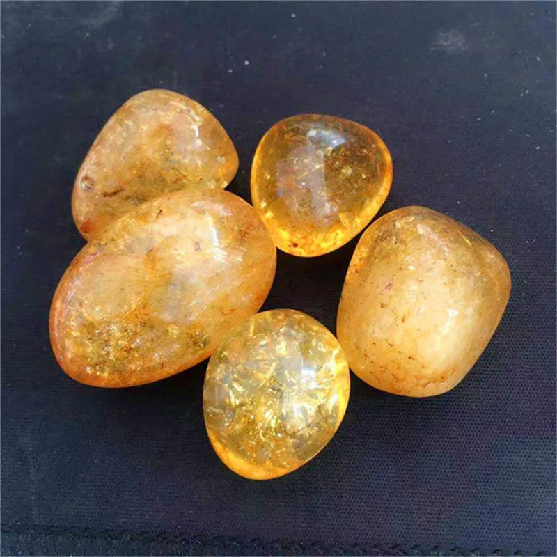Citrinquarz Trommelstein