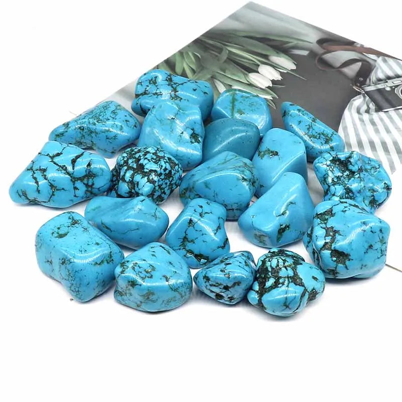 Pierre roulée turquoise