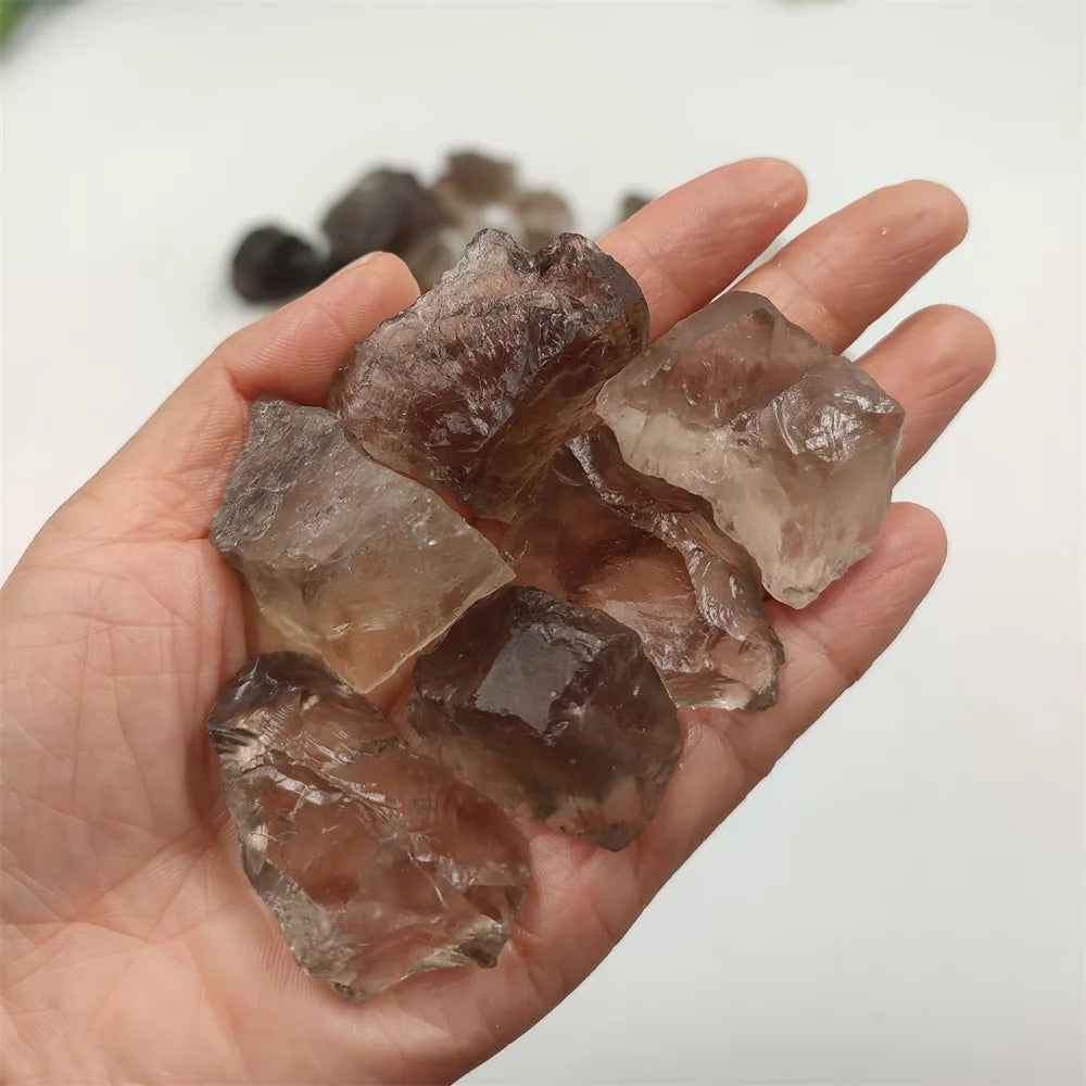 Pierres de quartz fumé