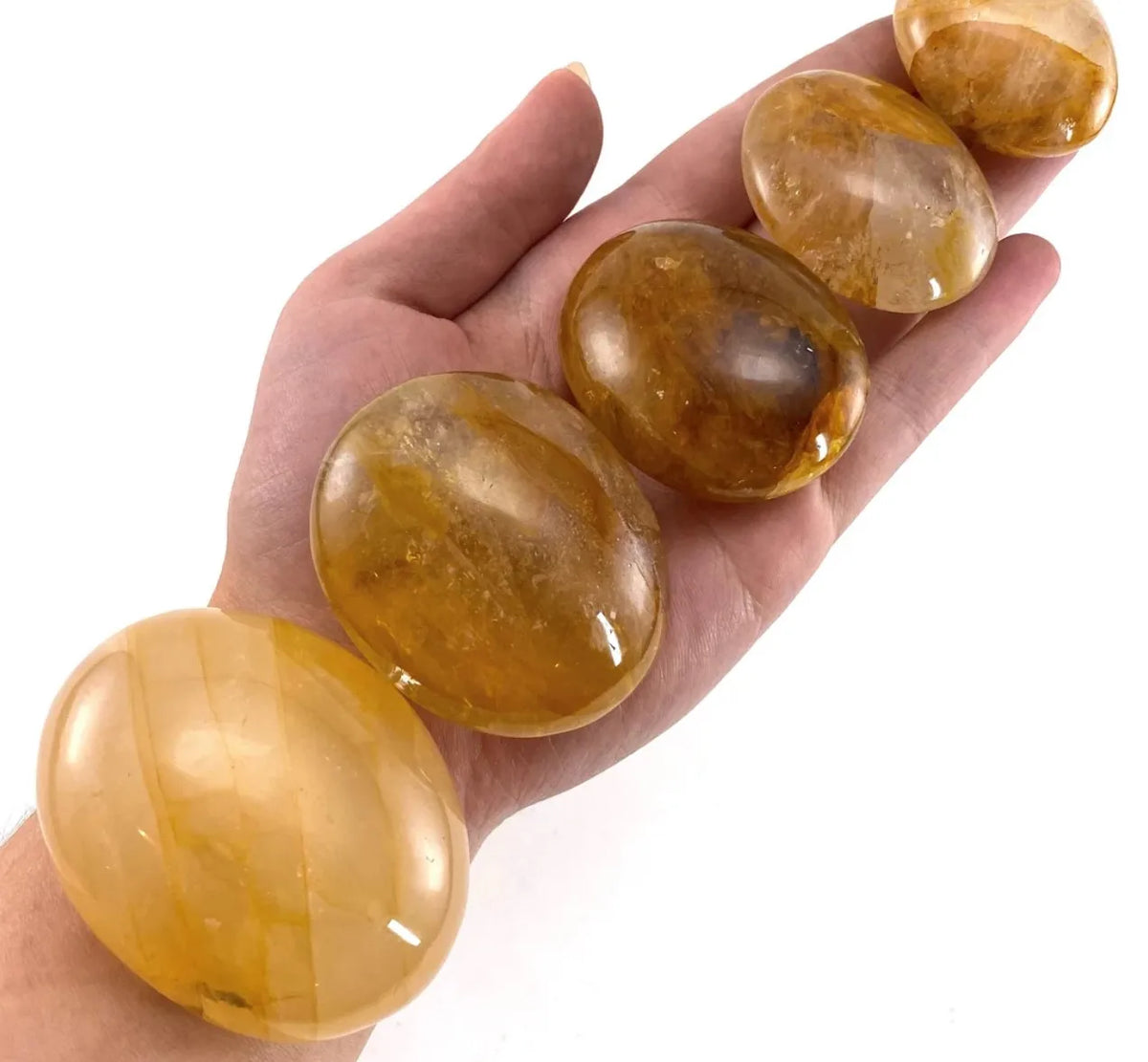 Pierre de quartz guérisseuse dorée naturelle