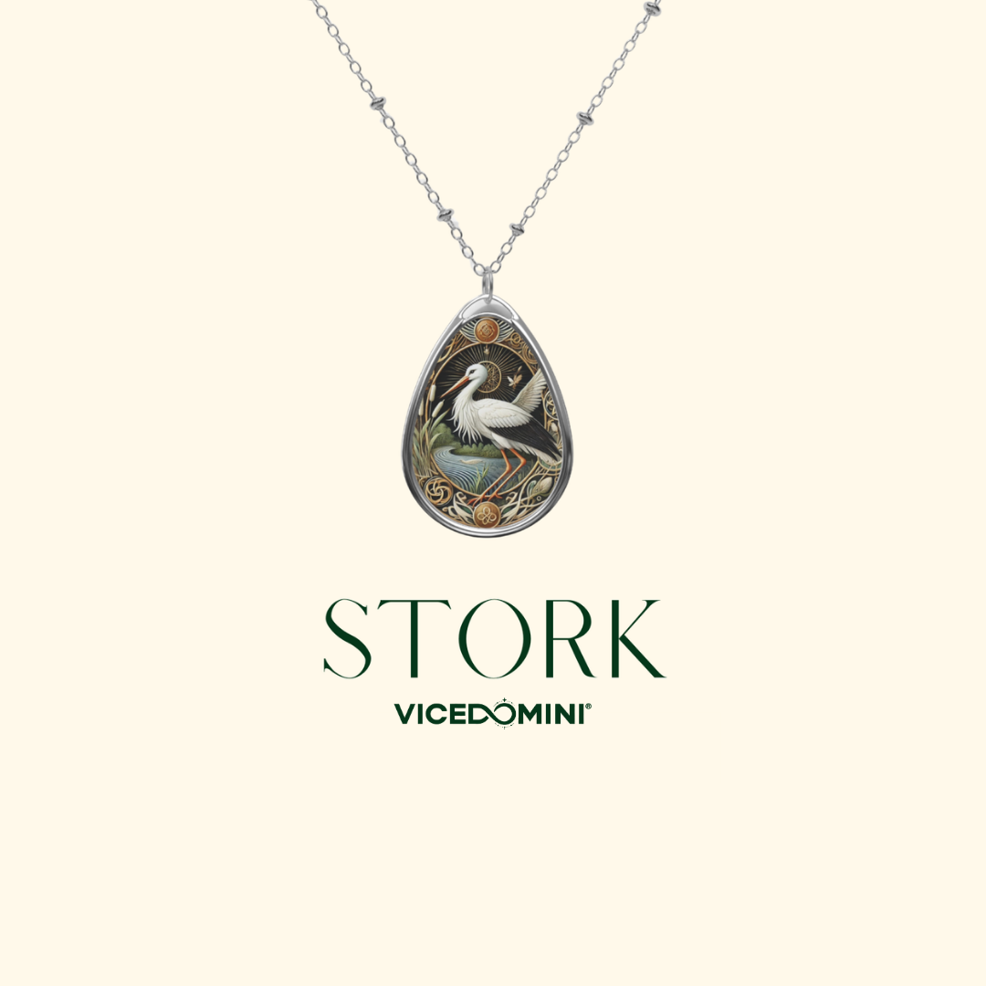 Stork Spirit Animal Necklace