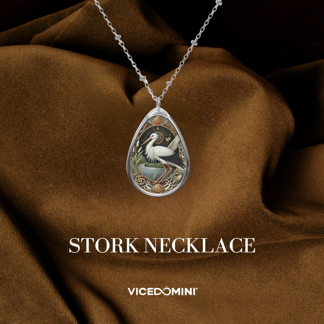 Stork Spirit Animal Necklace
