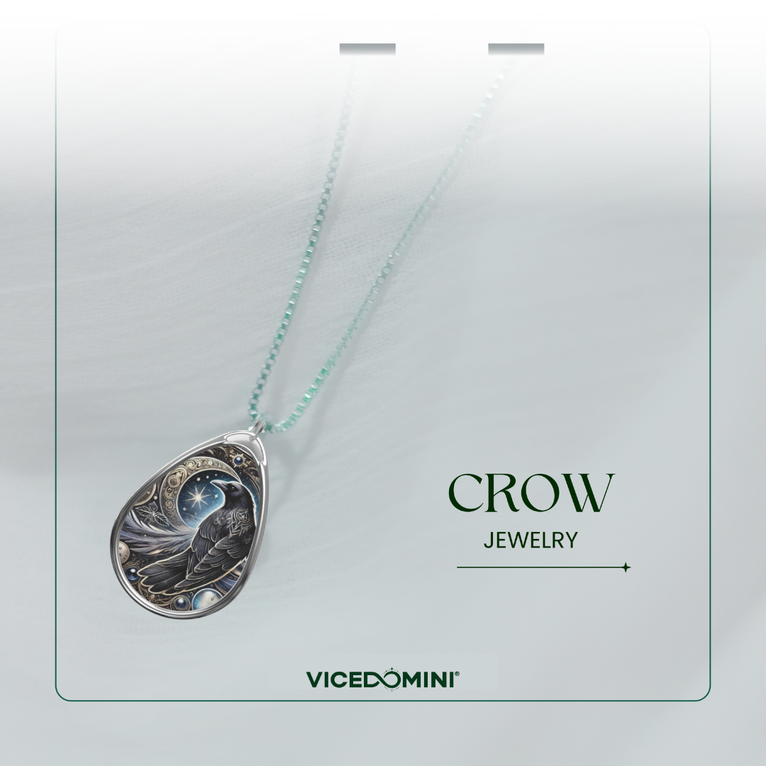 Crow Spirit Animal Necklace