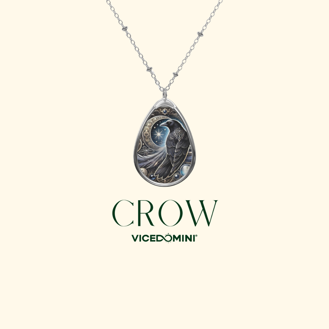 Crow Spirit Animal Necklace