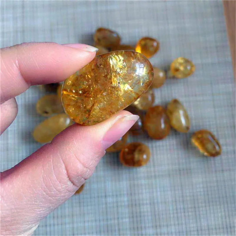 Pierre roulée en quartz citrine 