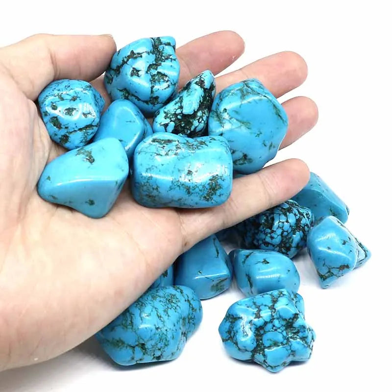 Pierre roulée turquoise