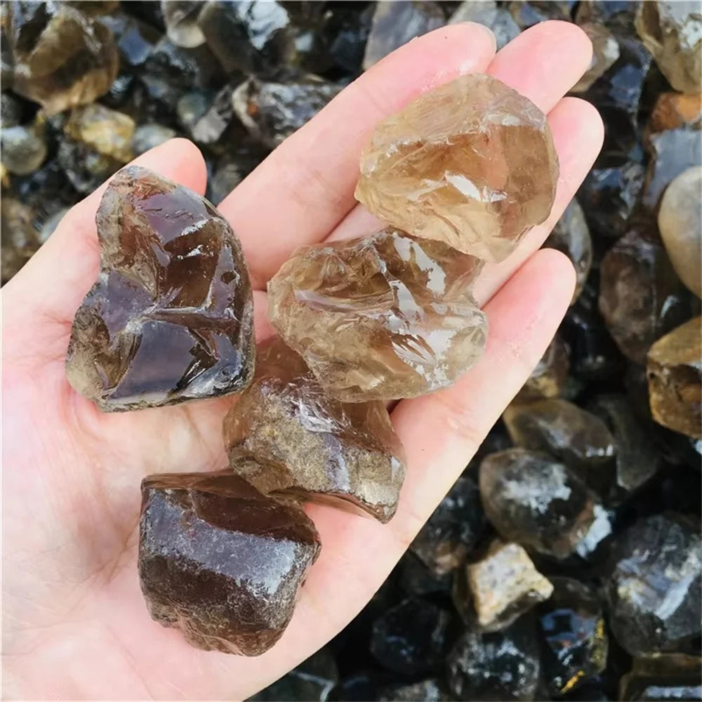 Pierres de quartz fumé